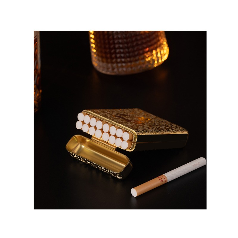 علبة سجائر معدنية منقوشة بتصمي - مراجعة Smoking & Vaping Accessories وسعره